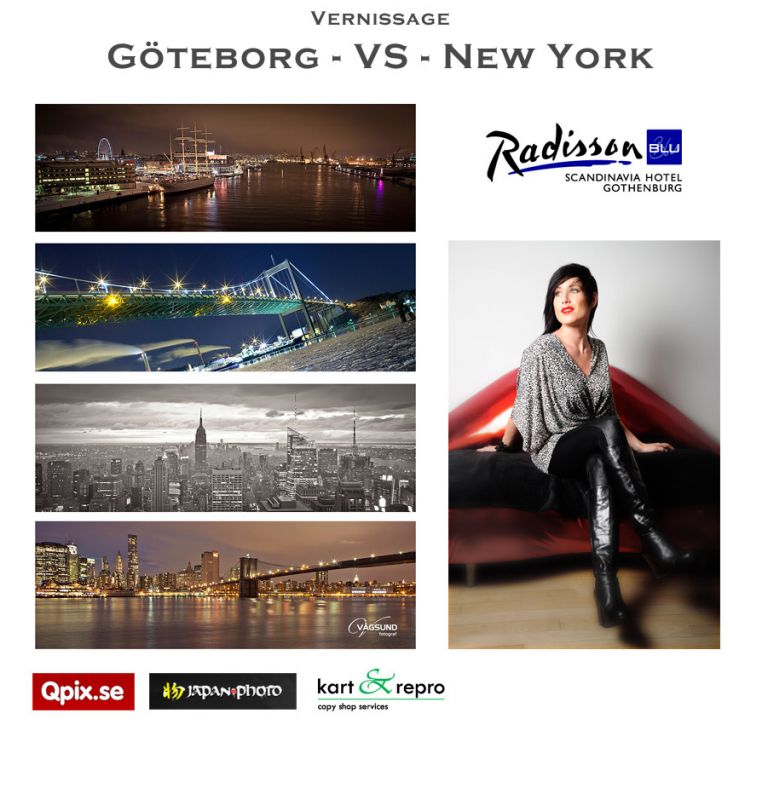 Fotoutställning, Vernissage, Göteborg, New York, Canvas, Fotograf Ingela Vågsund, Tavlor
